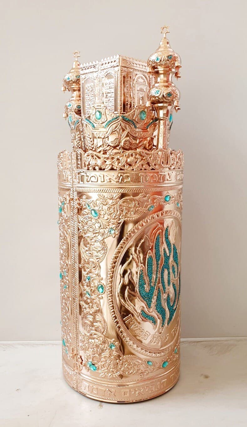 "HaEsh Sheli" Rose Gold Torah Case - (Torah case)